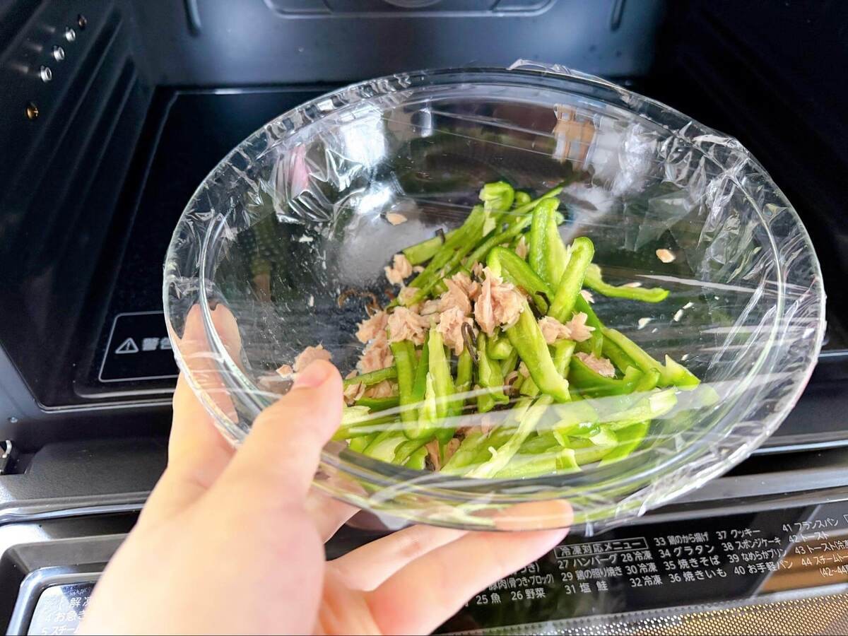 塩こんぶで無限ピーマン