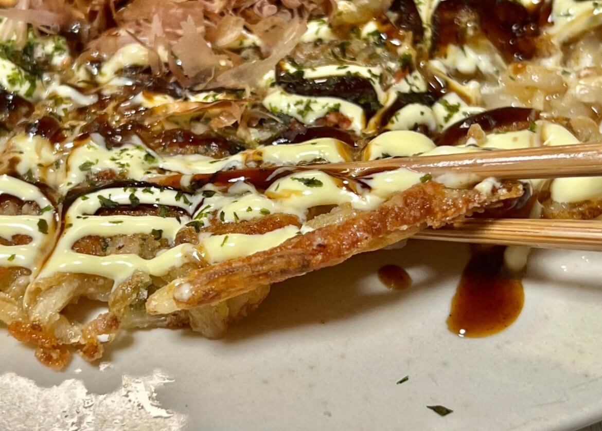 「カリカリもやチーお好み焼き」