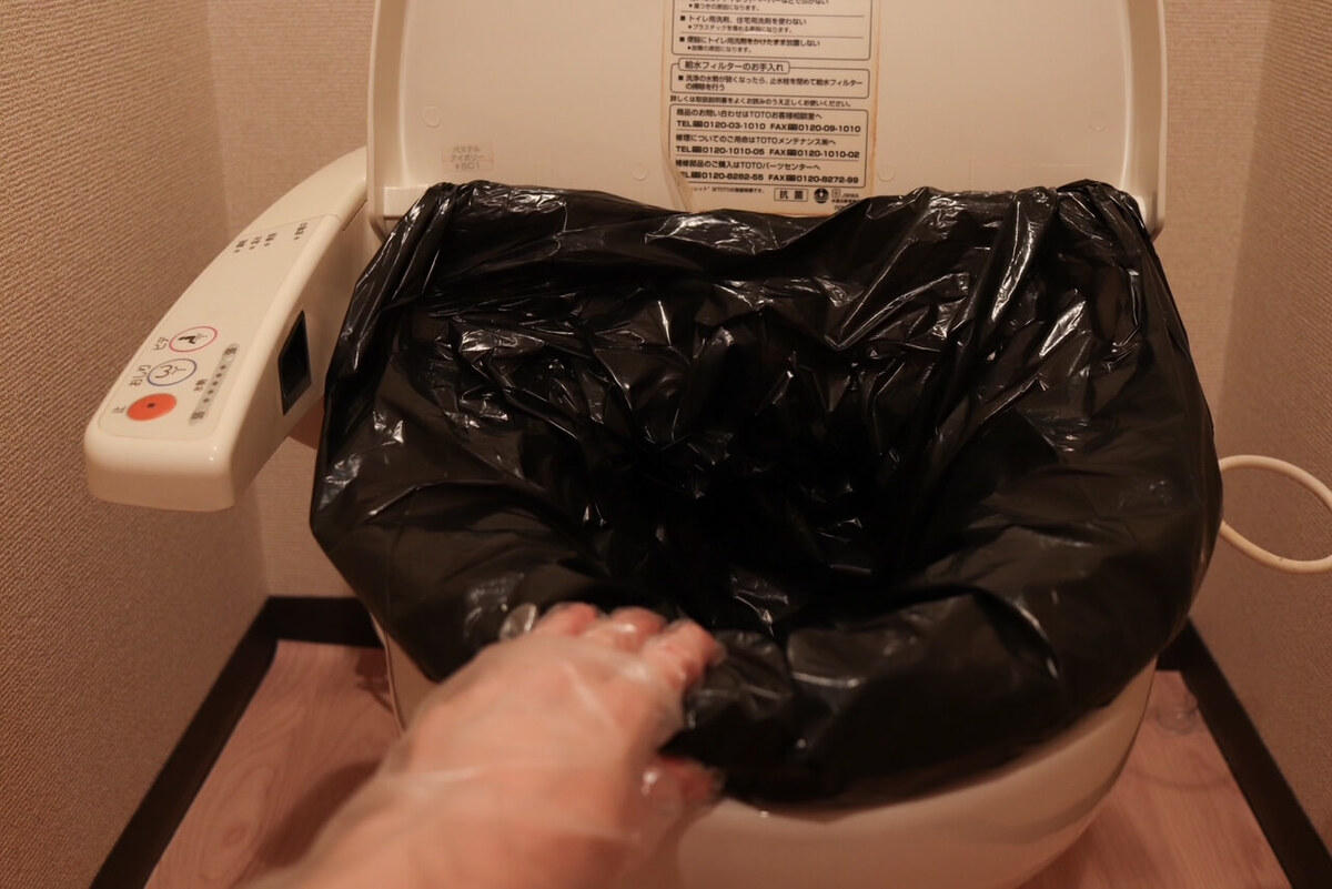 非常用トイレの使い方