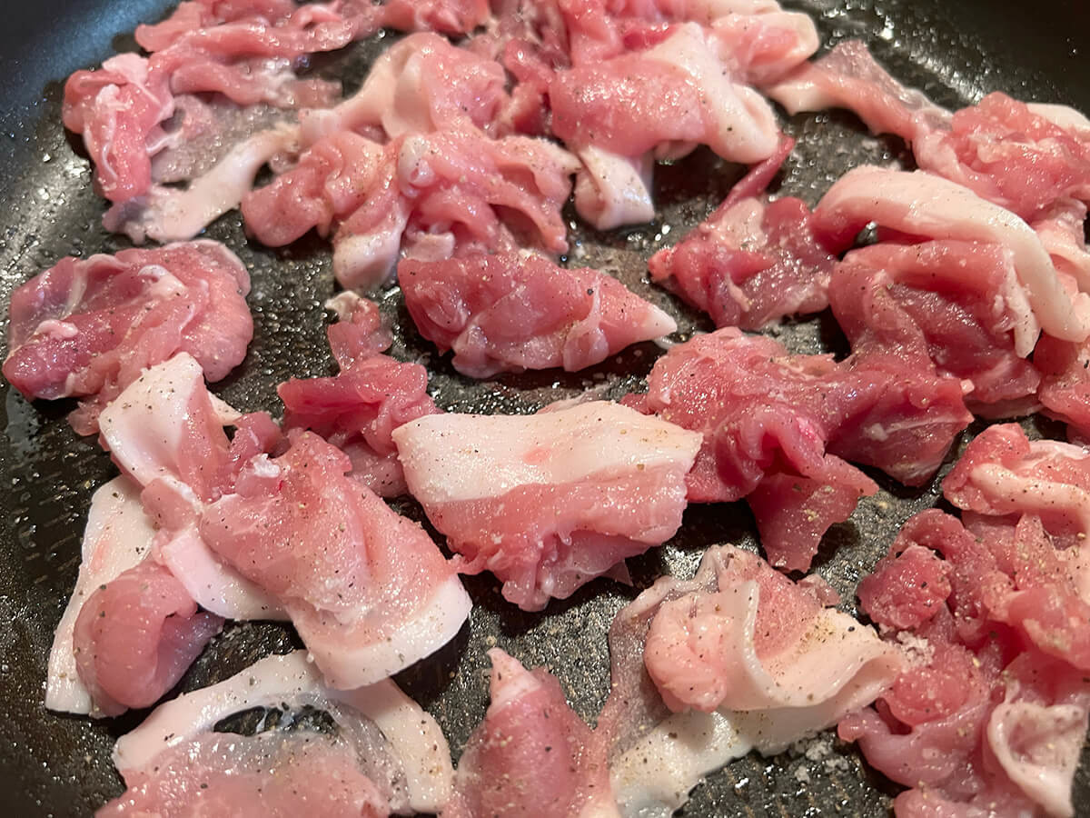 豚肉とカラフル野菜のレモンじょうゆ炒め