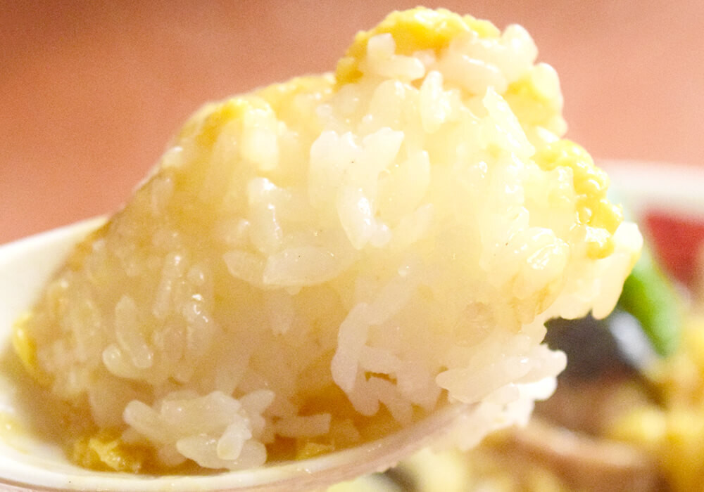 豚肉玉子炒め大盛りご飯のお得丼