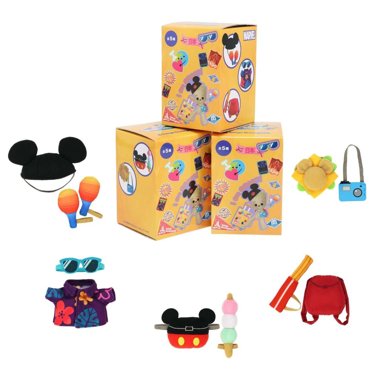 ディズニーランド　グルート　ぬいぐるみチャーム　コンプリートセット ☆イッツァスモールワールドwithグルート×運試しグッズ☆ | hiro