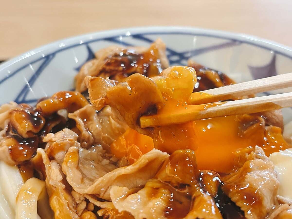 丸亀製麺「こく旨豚玉ぶっかけ 並（税込890円）