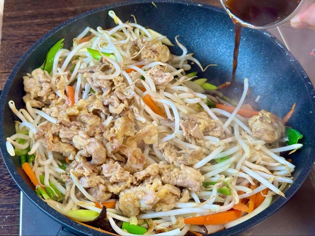 けんまさきっちんさん「王将風 もやし炒め」