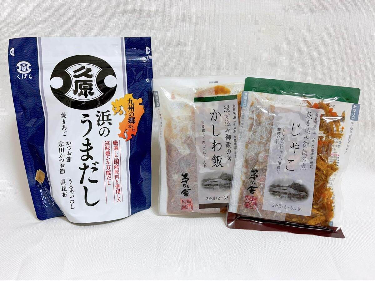 久原本家グループのだしパックと御飯の素