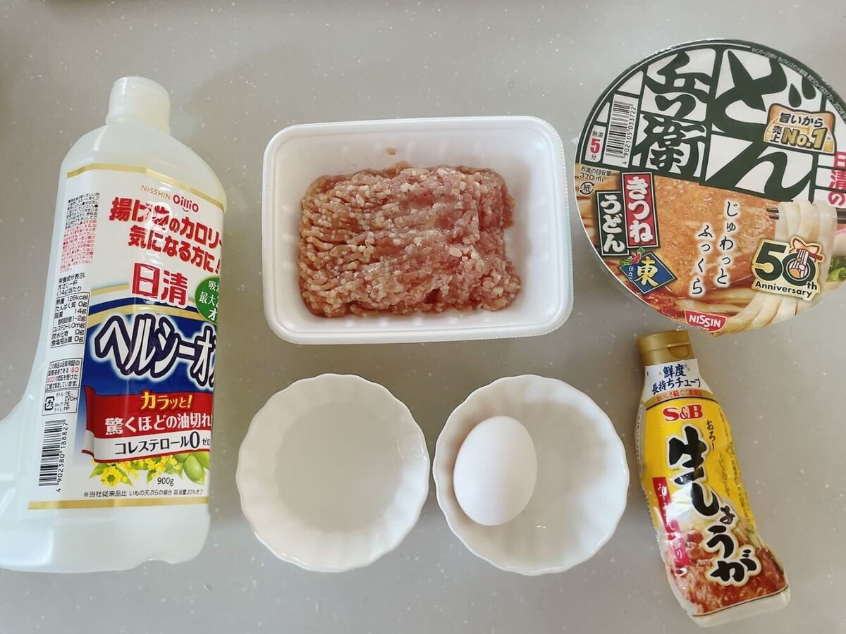 日清食品「どん兵衛鶏つくね」のレシピ
