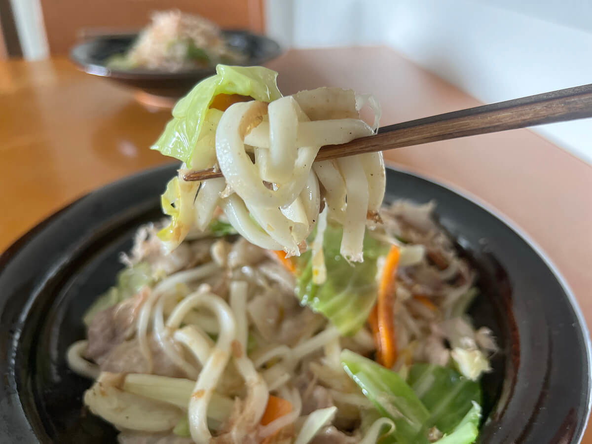味の素さん「白焼きうどん」のレシピ