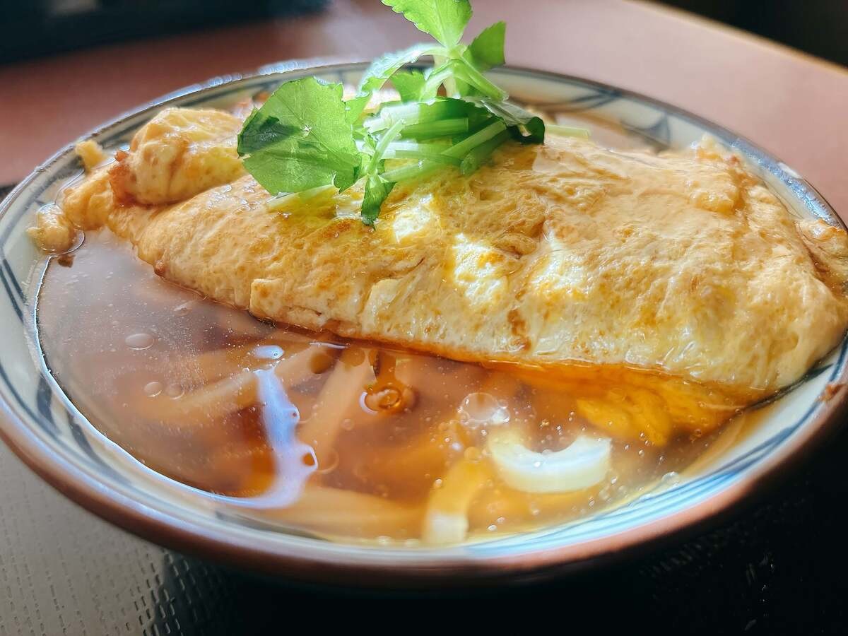 丸亀製麺「だし玉肉づつみうどん 並（税込890円）」