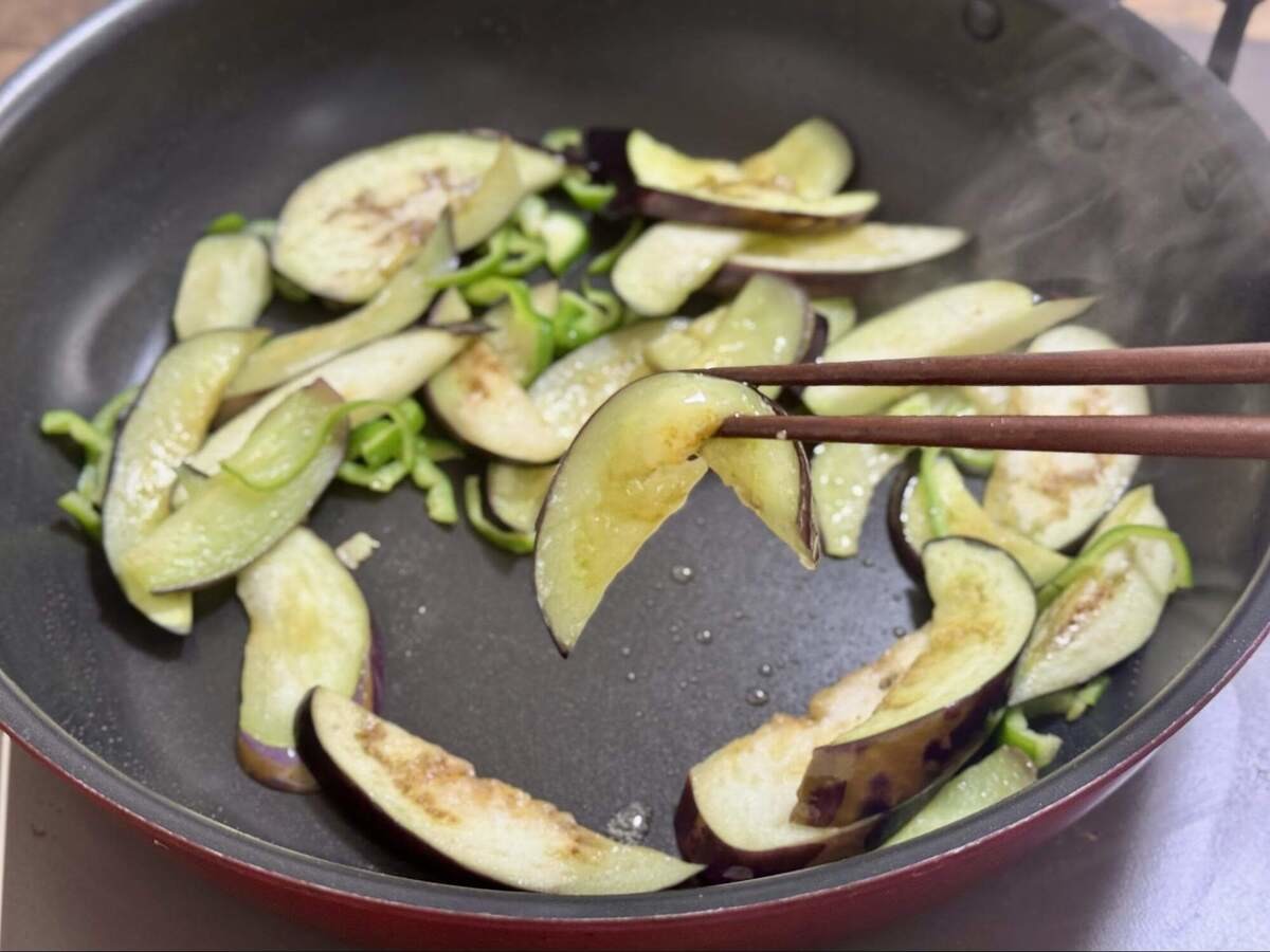 ナスつけ蕎麦