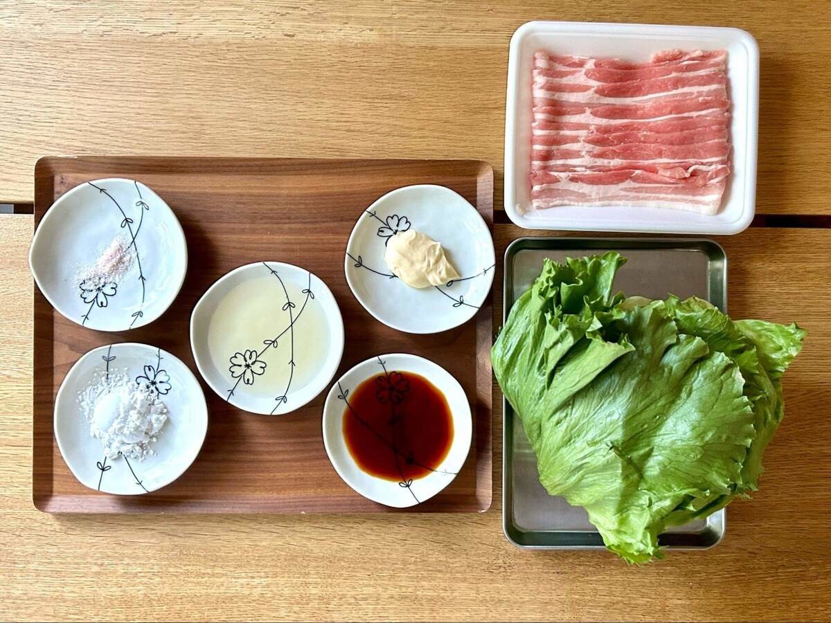 りこ⌇夫が沼る簡単おうちごはんさん「旨ダレ豚巻きレタス」