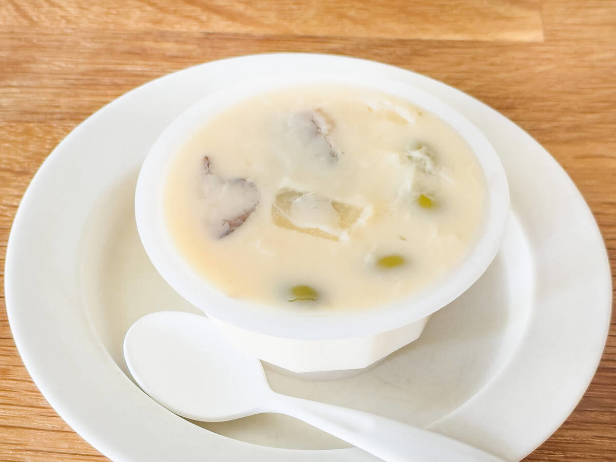 トップバリュのベストプライス「冷やし茶碗蒸し豆乳仕立て」