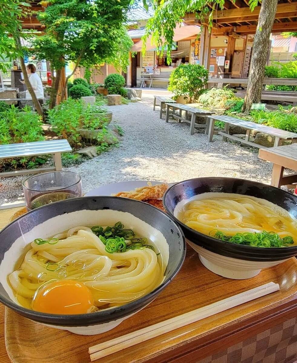 釜玉発祥のうどん店「山越うどん」（香川県綾歌郡）