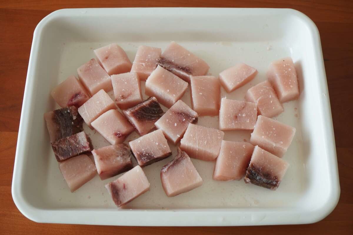 メカジキ入り明太子パスタ