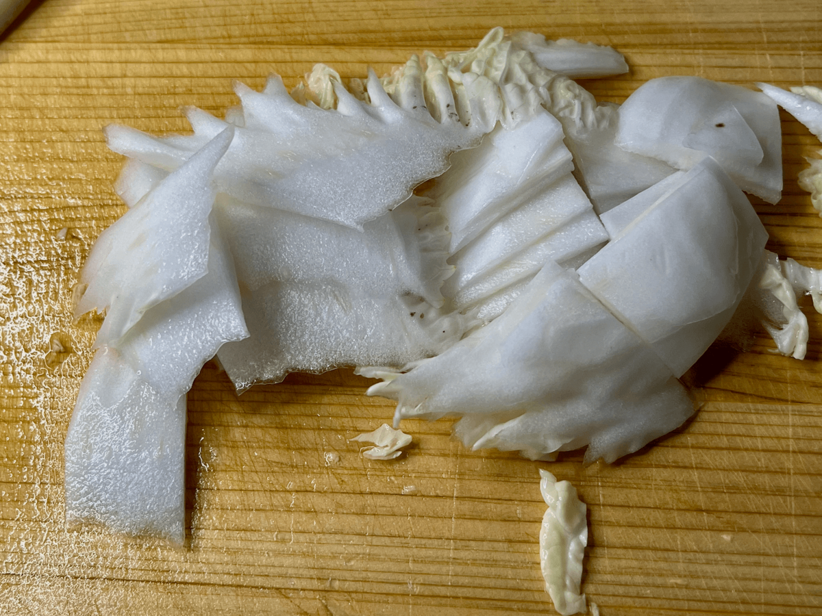 大阪王将が教える「白菜の切り方」