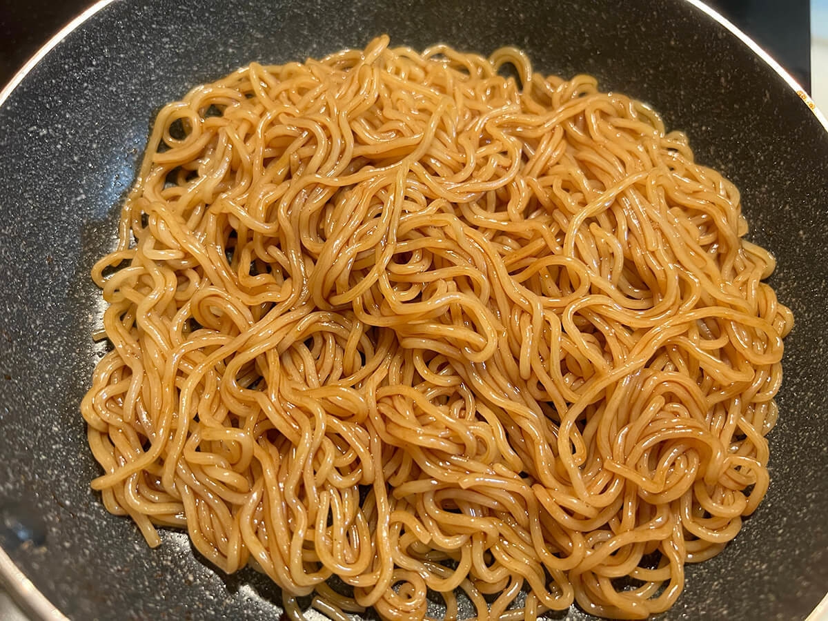 アスパラと焼そばのキッシュ風