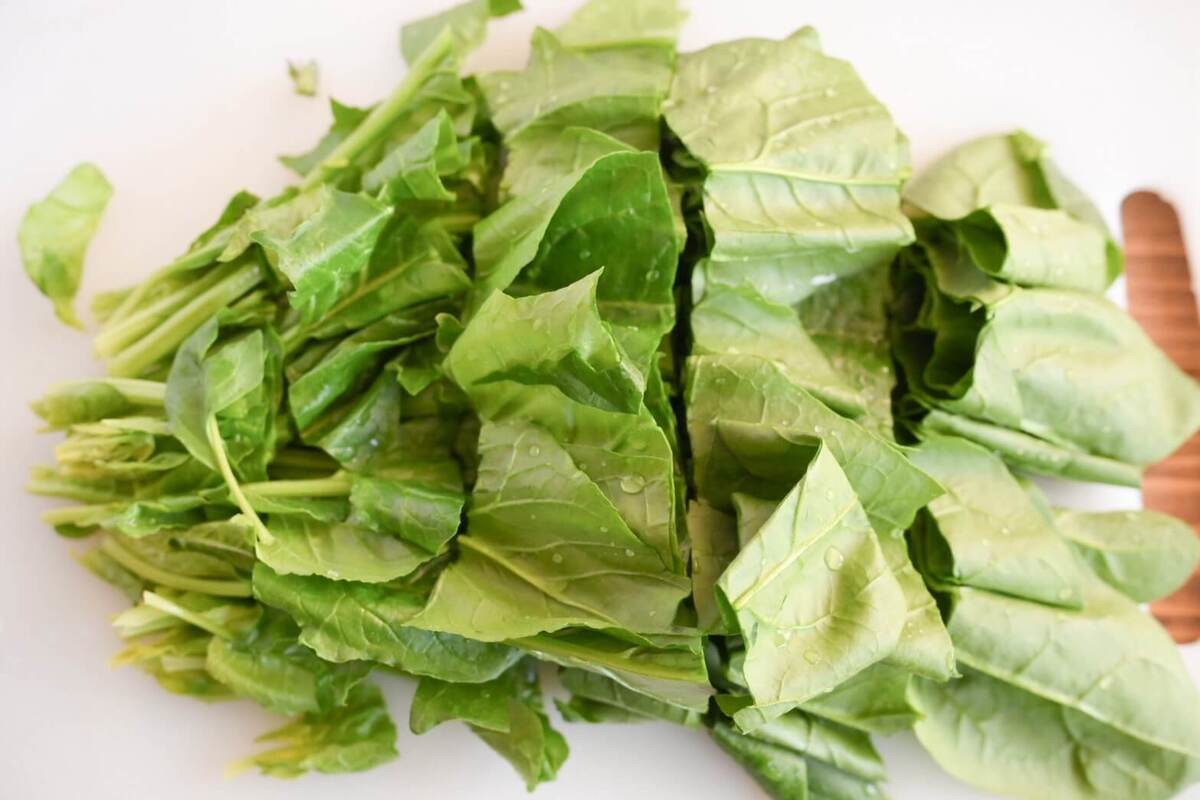 ミツカン「豚肉とほうれん草のとろたまバタぽん炒め」