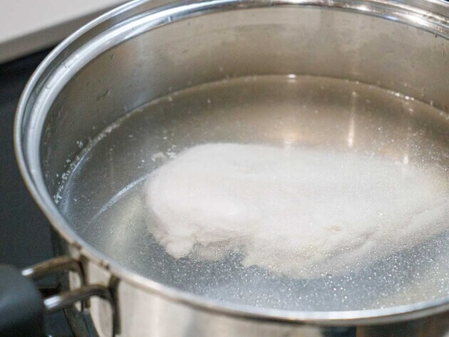 自家製鶏ハムの低温調理