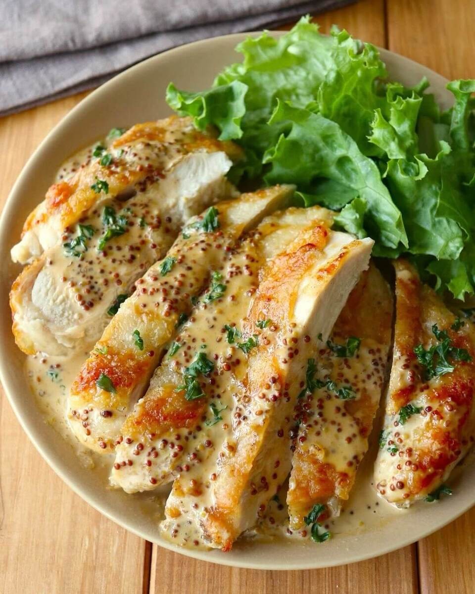 京さん特製「鶏むねハニーマスタードチキンステーキ」