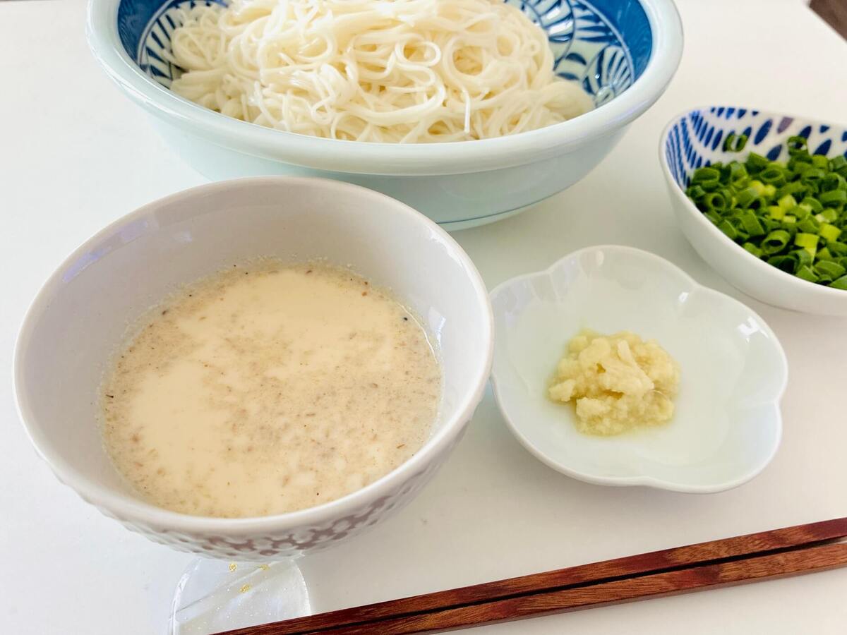 和田明日香さん「ごまミルクつけ麺」