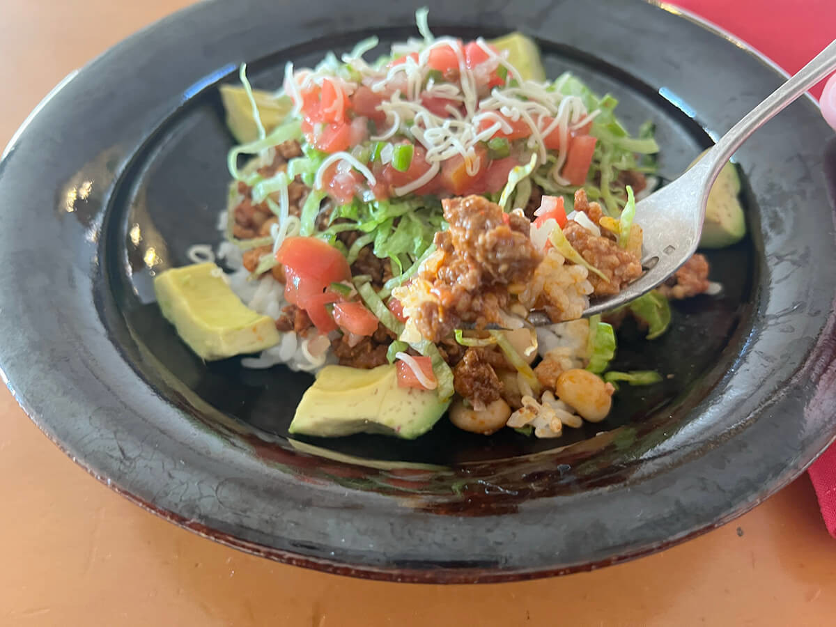 和田明日香さん「タコライス 蒸し大豆入り」