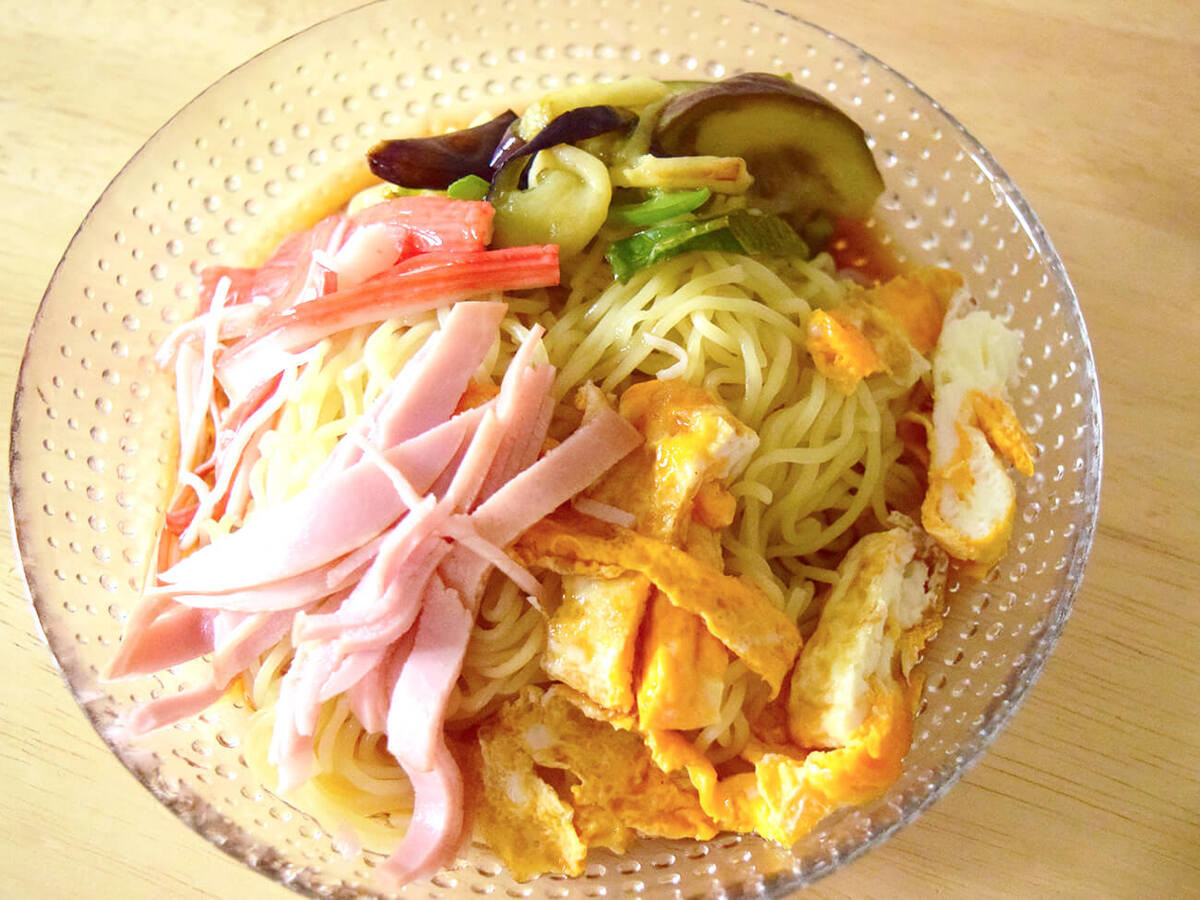 ロピアオリジナル「冷やし中華（しょうゆ味）」