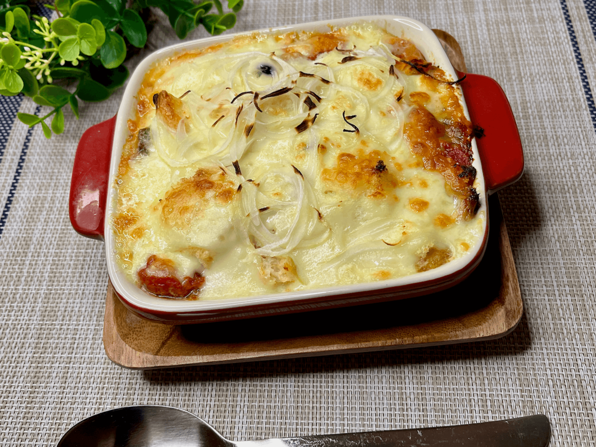 和田明日香さん「缶詰パングラタン」のレシピ