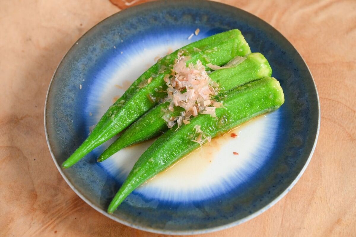 「レンジオクラのめんつゆ漬け」レシピ