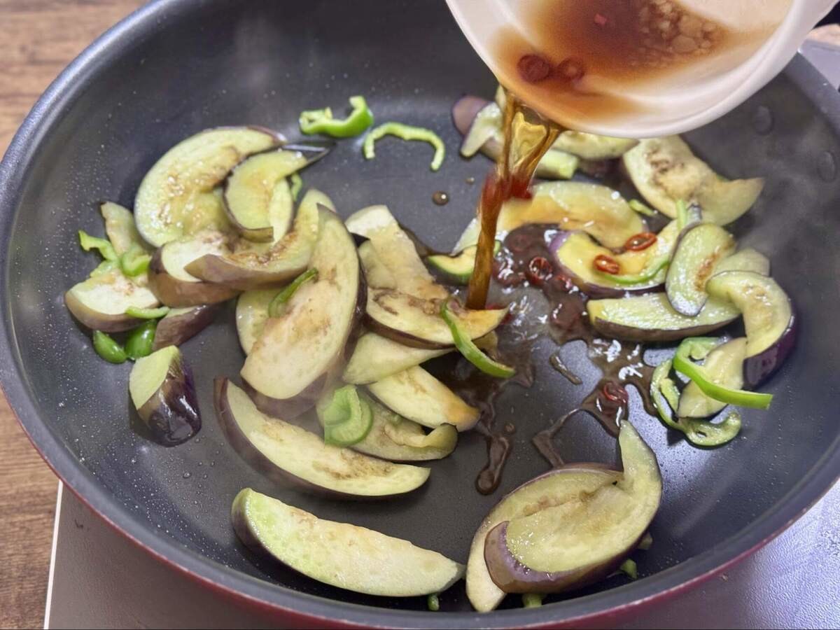 ナスつけ蕎麦