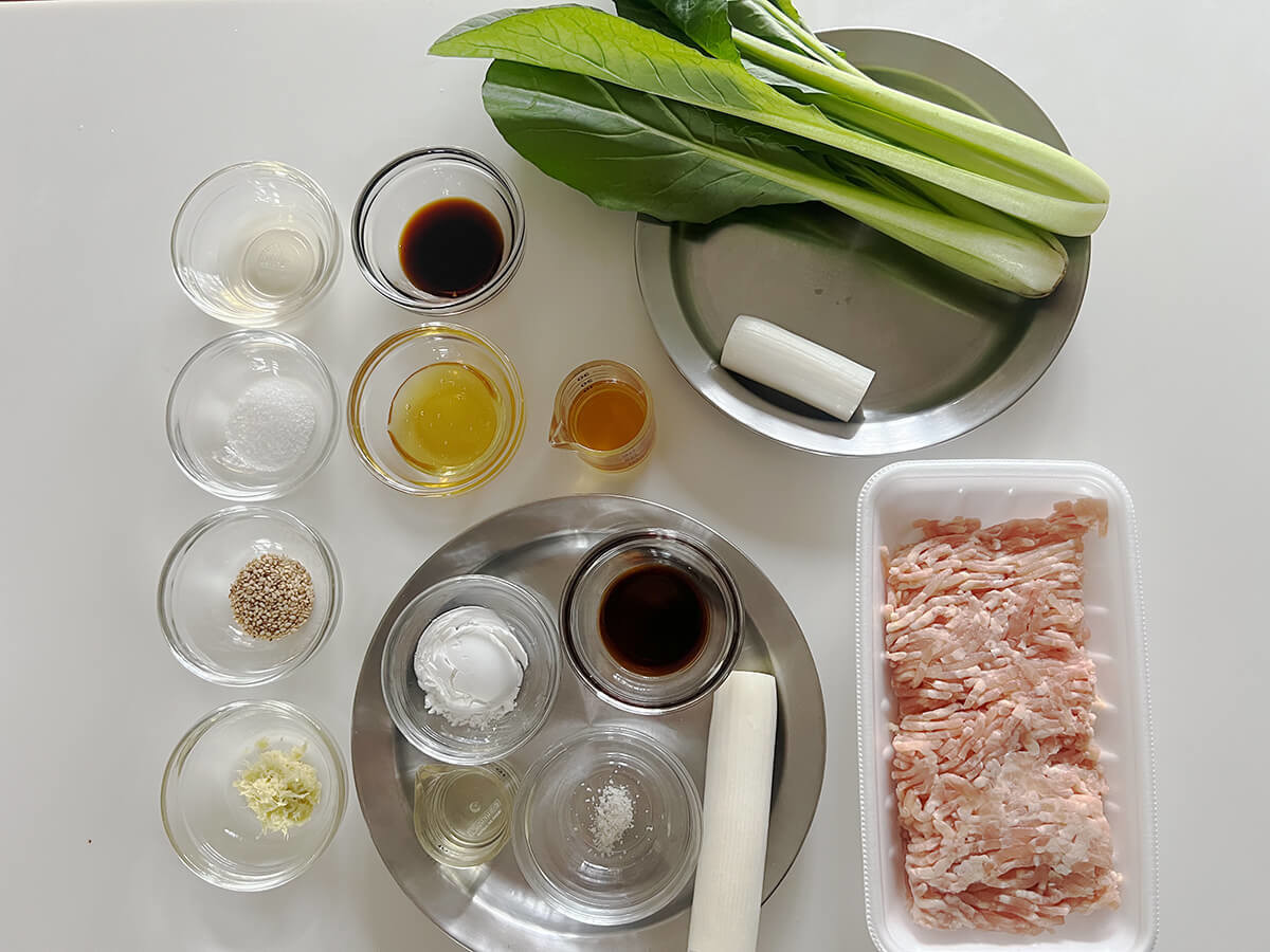 鶏だんごのふんわり蒸し 甘酢しょうがだれ