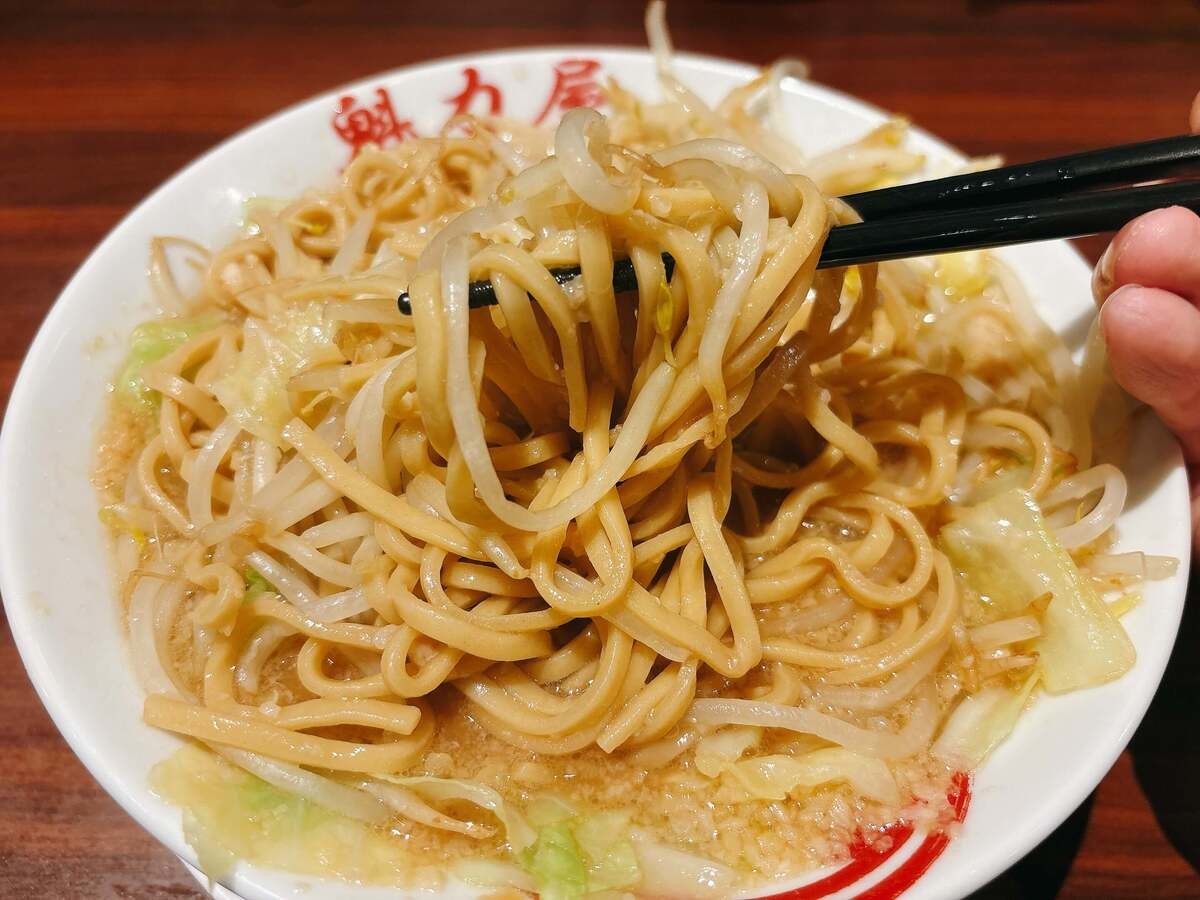 魁力屋「にんにく背脂醤油ラーメン」