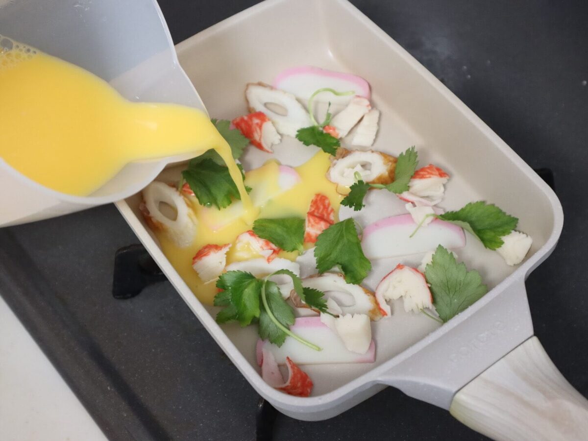 卵焼き器で茶碗蒸し