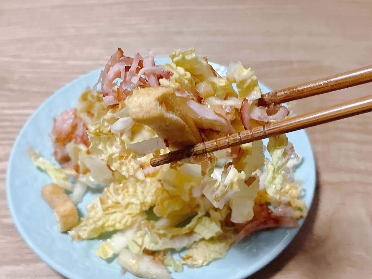 白菜と油揚げの和風サラダ