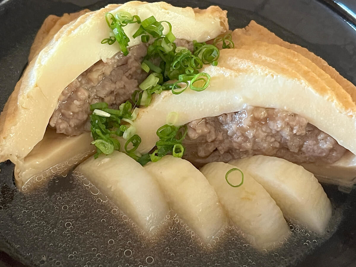 厚揚げの肉詰め煮