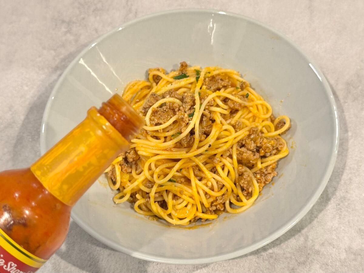 ファビオさん「ワンパンミートソーススパゲティ」