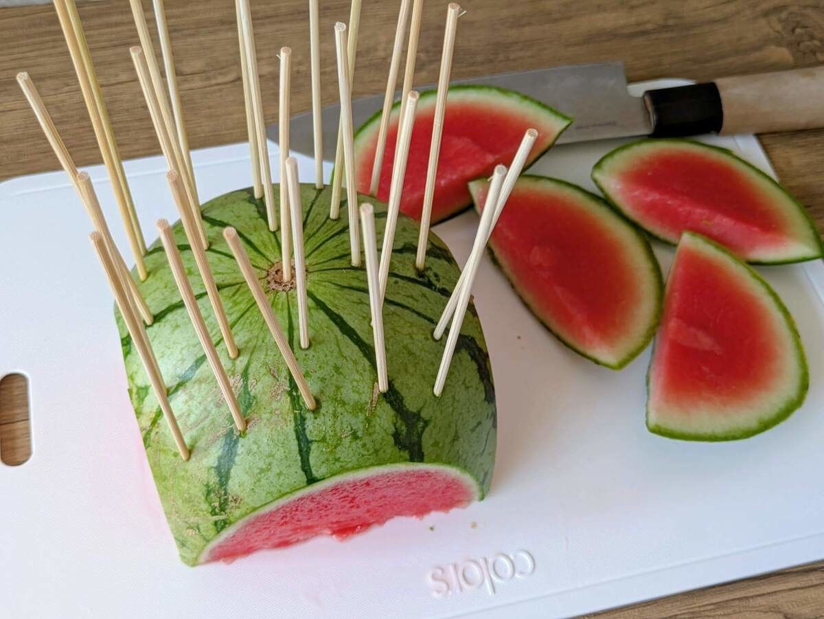 「BBQ風スイカ」の切り方