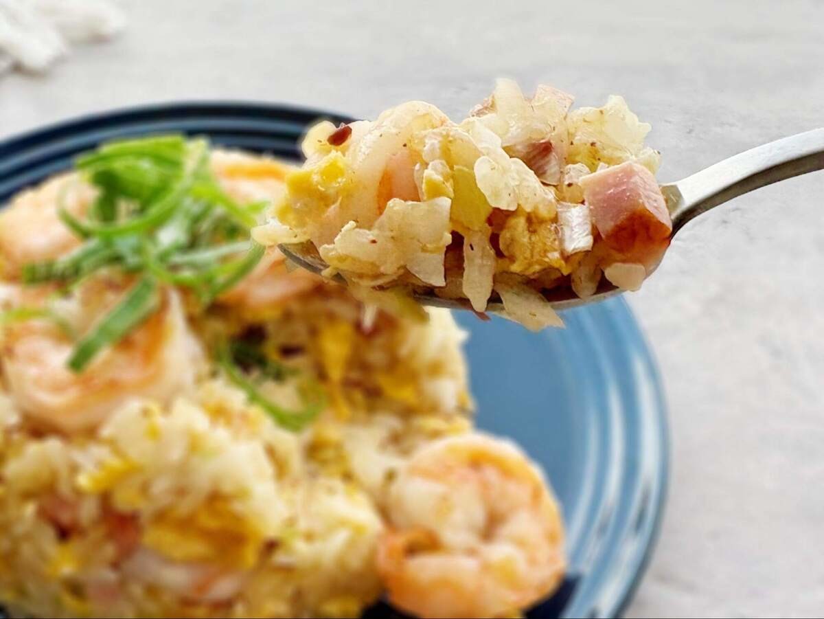 至高のぷりぷりエビチャーハン!!