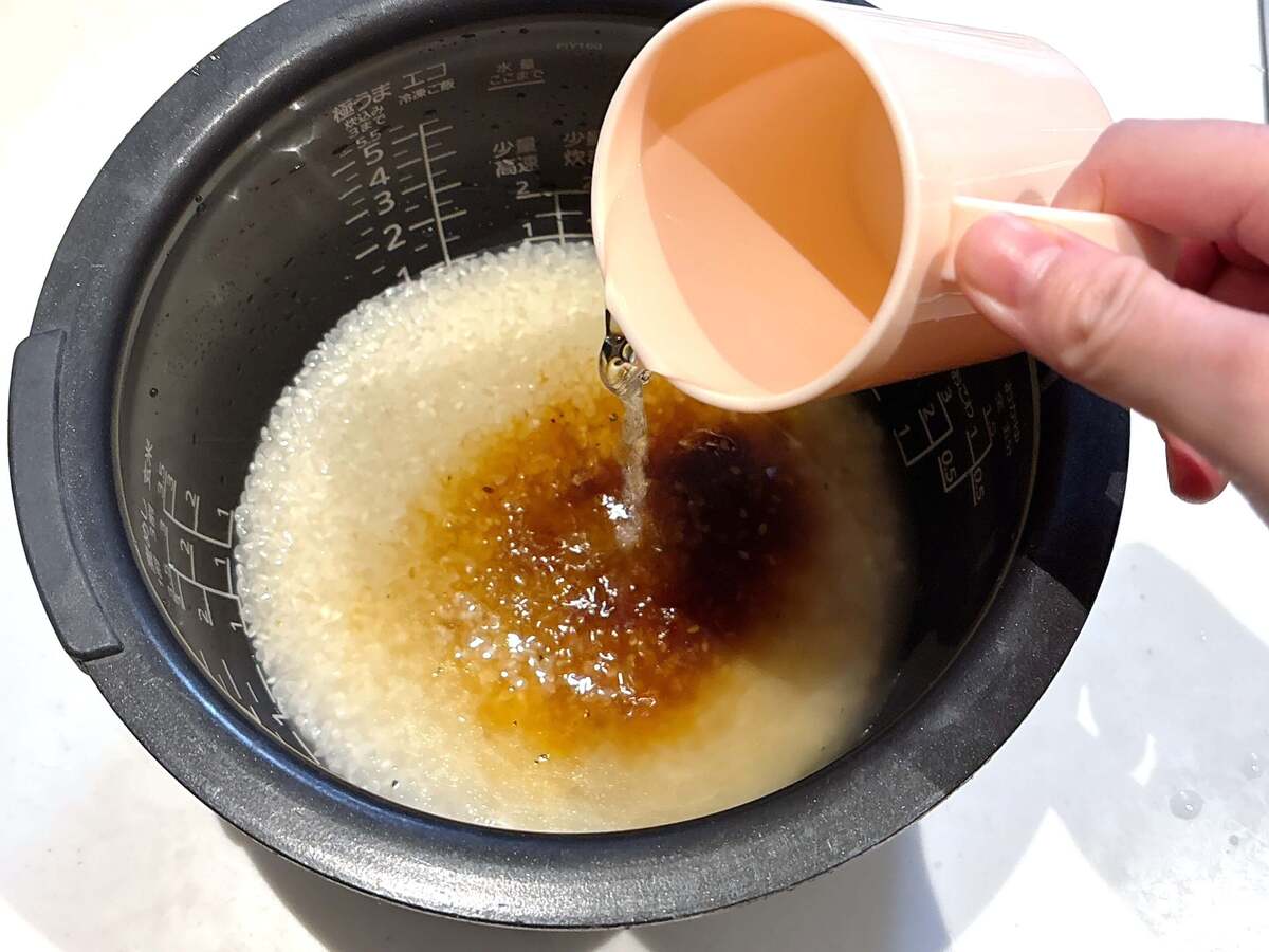 「焼き肉のたれで炊き込みご飯」