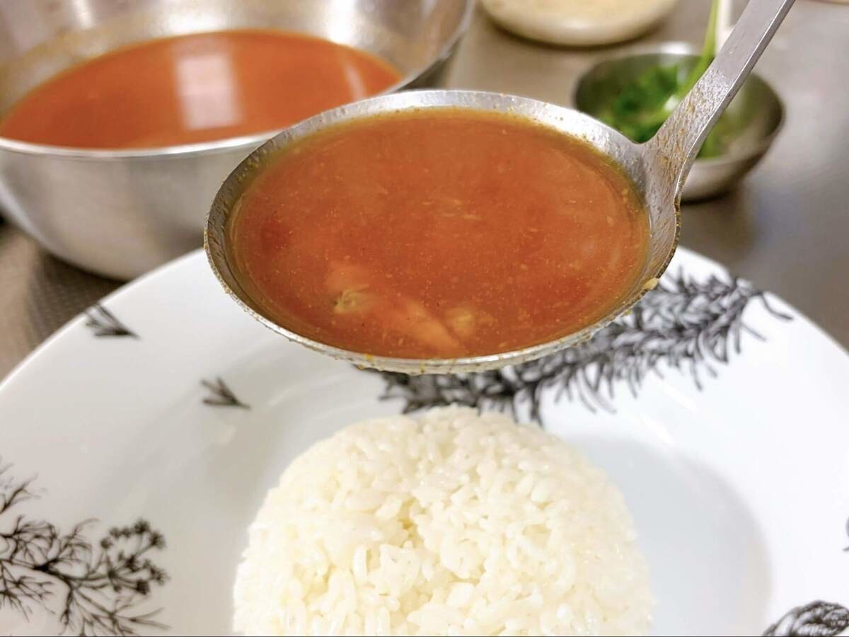あさり缶の冷やしトマトカレー