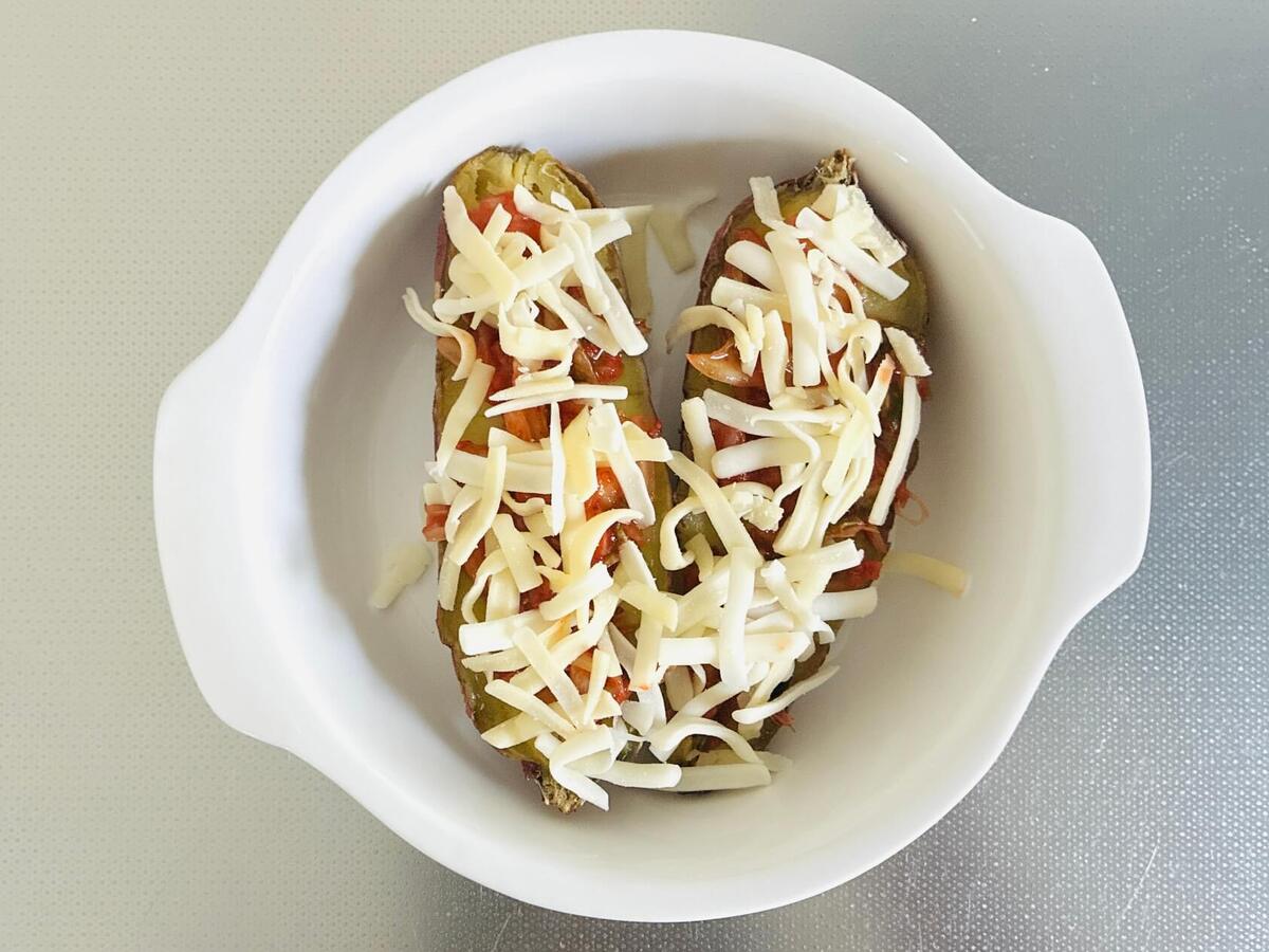 息子にはまだ早い!「焼き芋キムチーズ」のレシピ