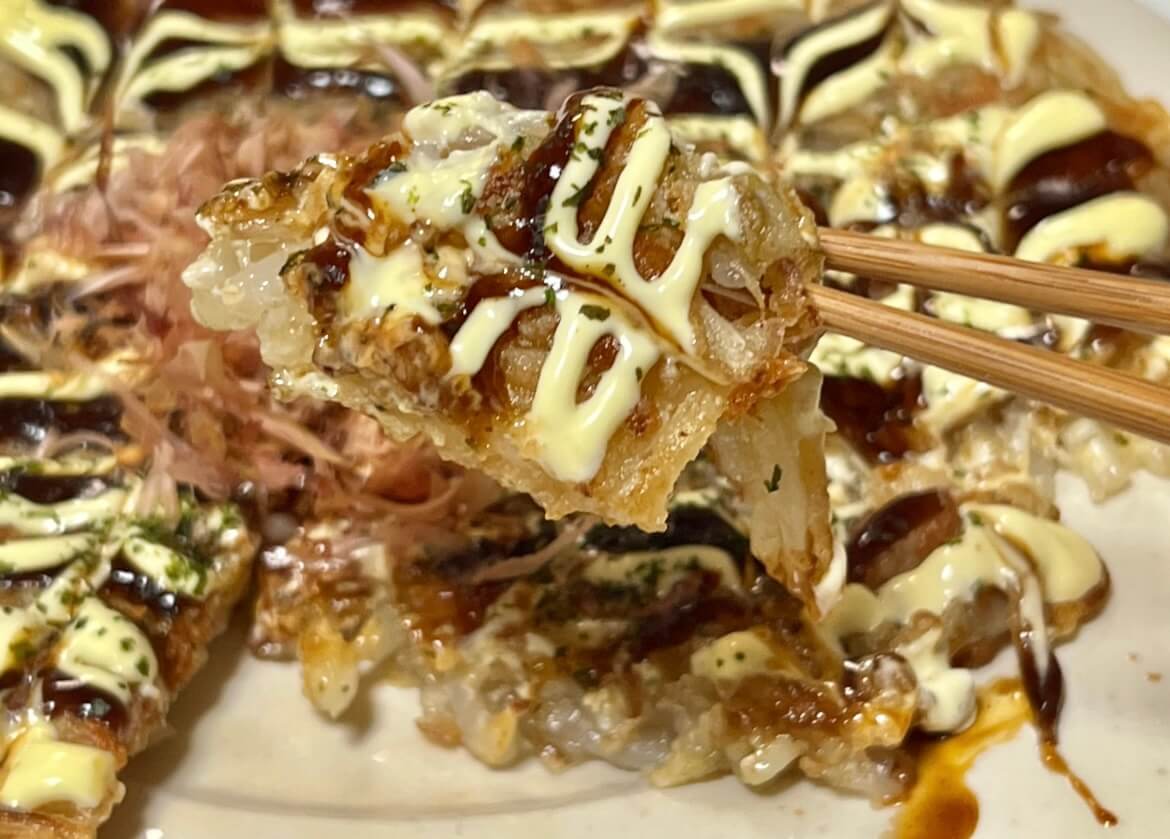 「カリカリもやチーお好み焼き」