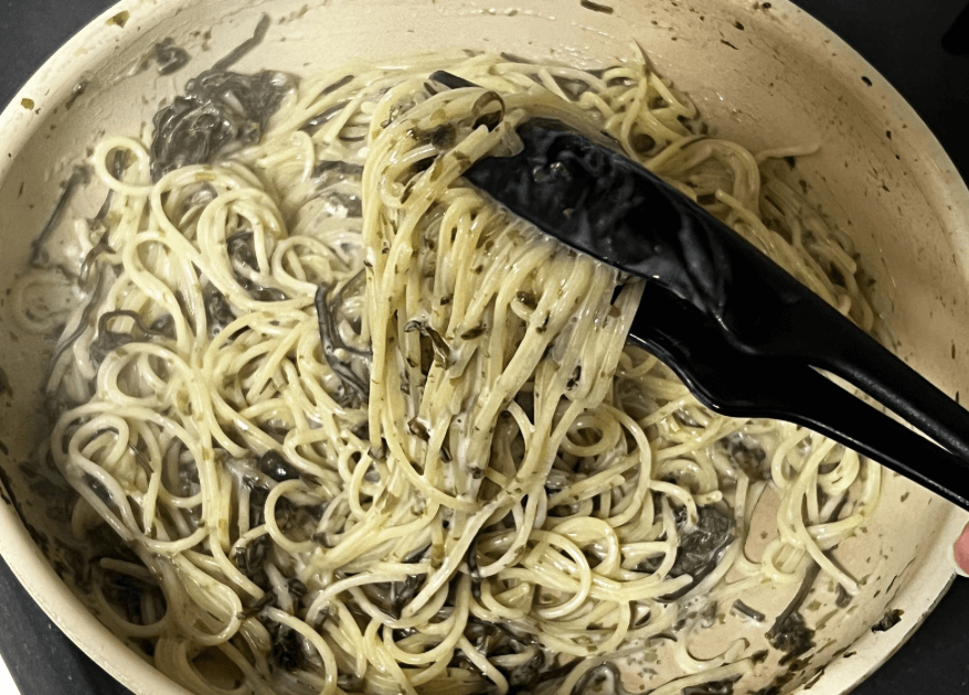 夏見奈央子さん「納豆と海苔のパスタ」