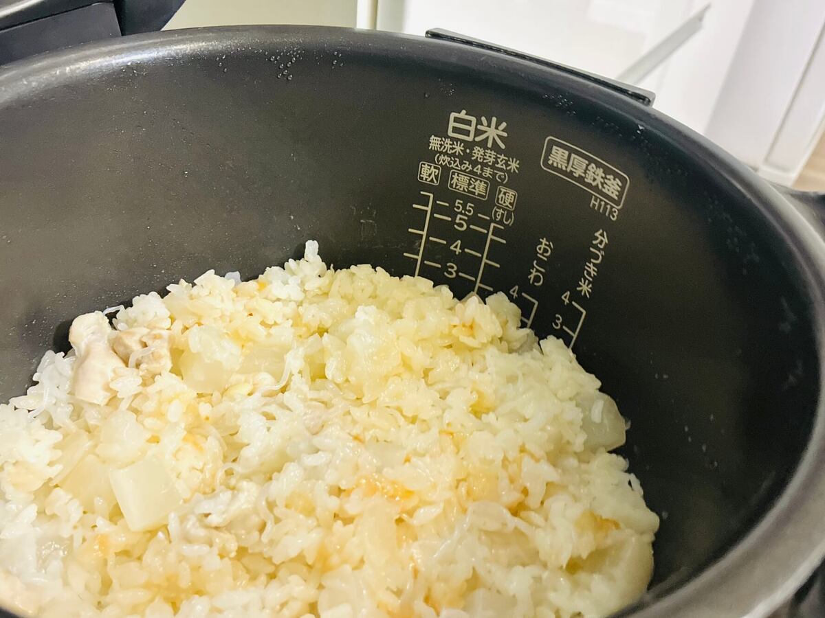 亜希さん「2.5倍にかさまし炊き込みごはん」