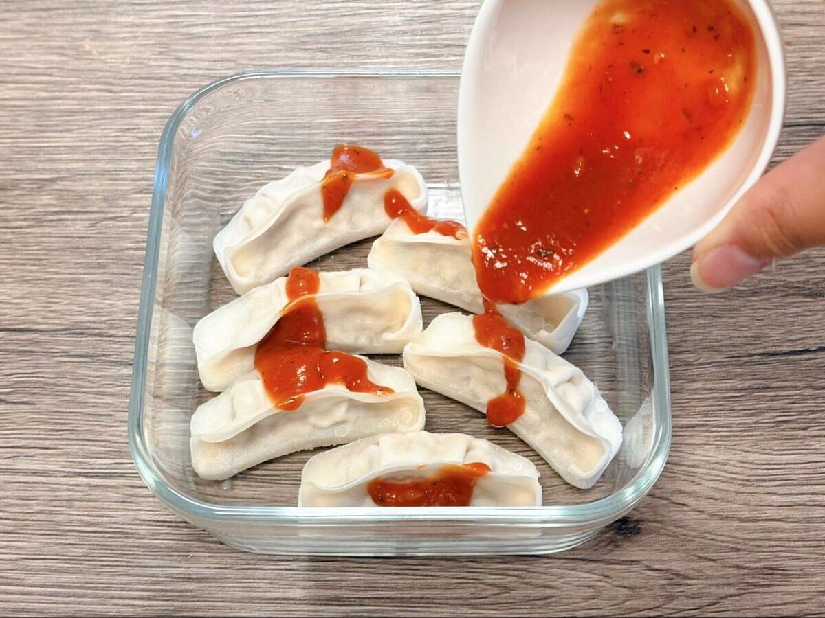 味の素冷凍食品「ギョーザのピザ風」のレシピ