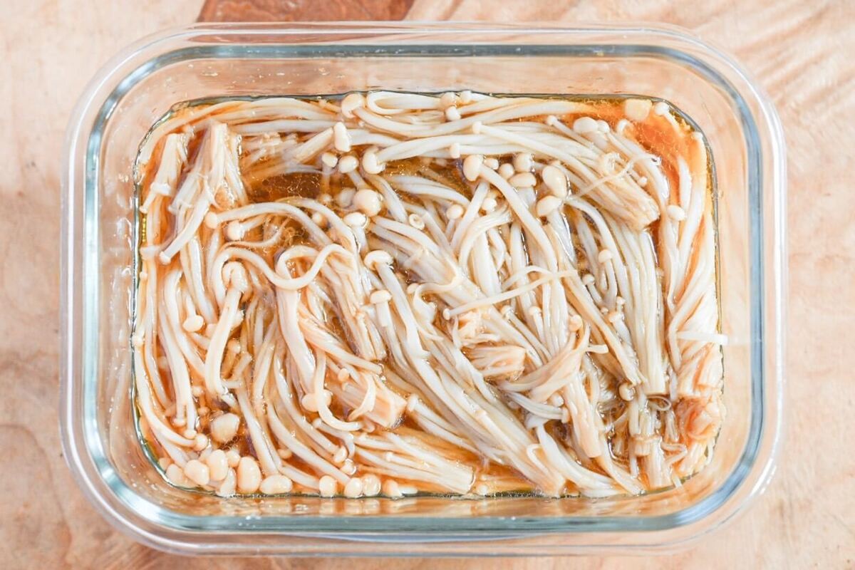 えのきのしょうがめんつゆ漬け