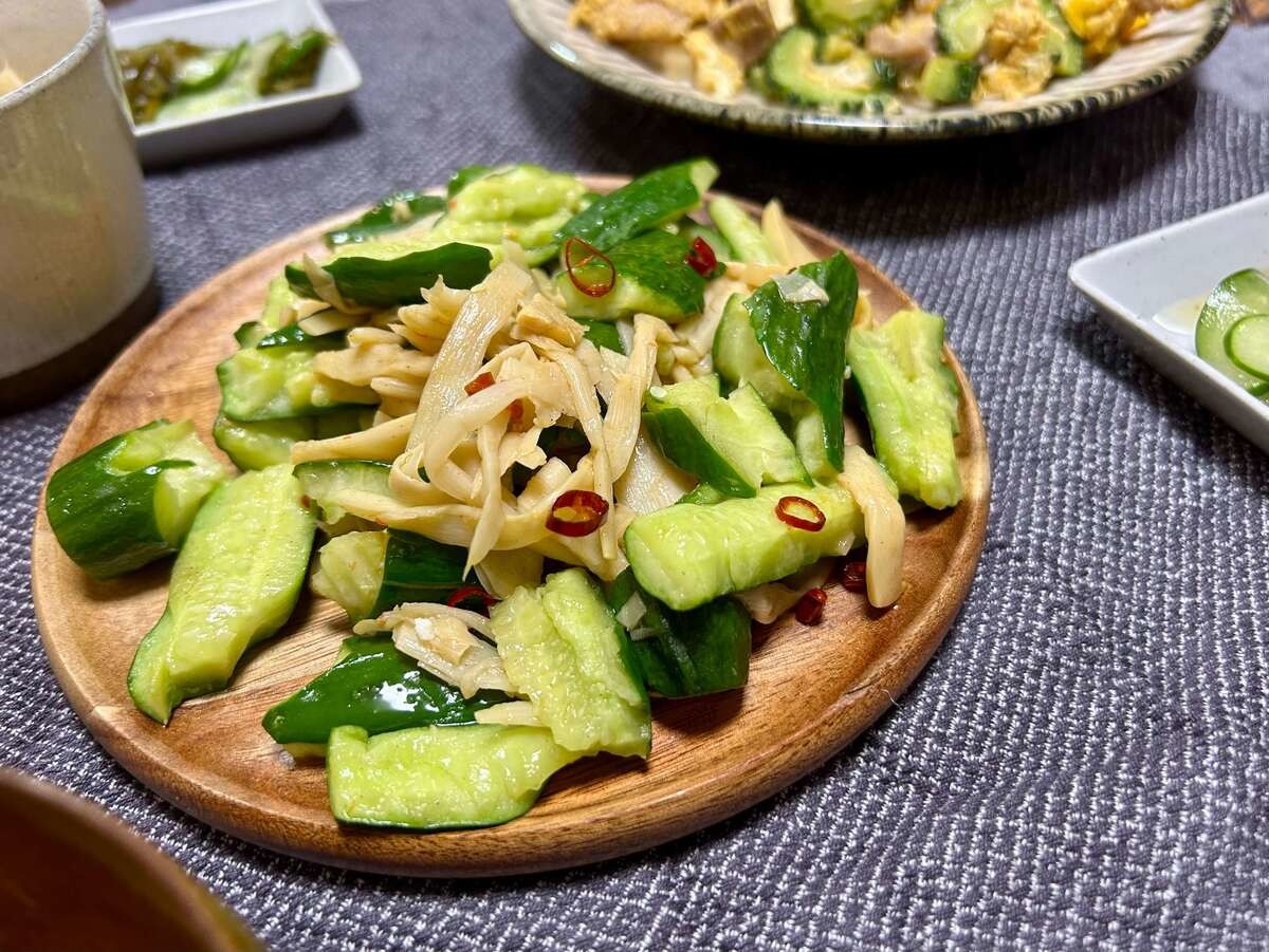 アサヒビール公式「キュウリとメンマのササっと中華炒め」
