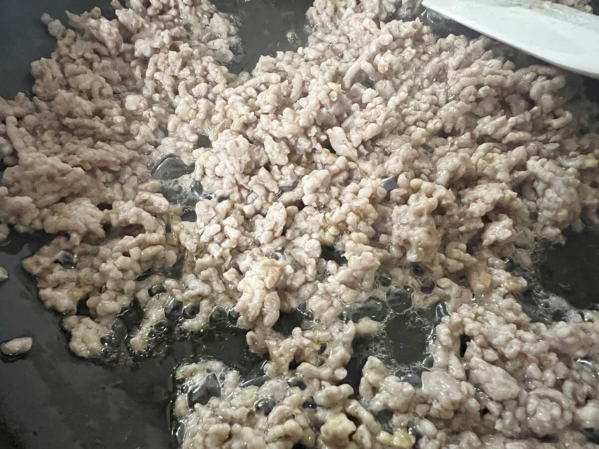 キャベツの肉味噌炒め