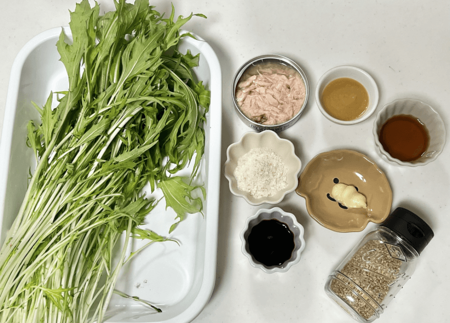 ちはるさん「水菜の和風ツナサラダ」