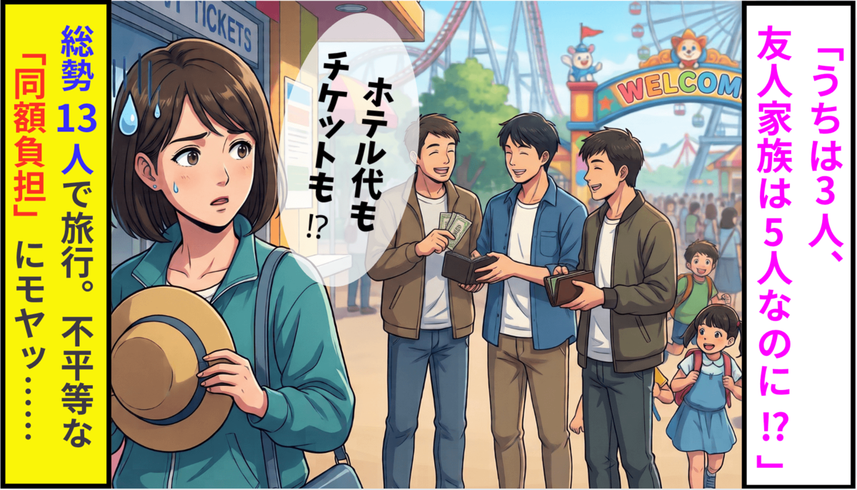 うちは3人、友人家族は5人なのに!?