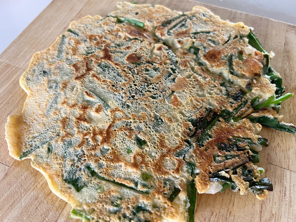 にらチヂミチーズもち明太入り