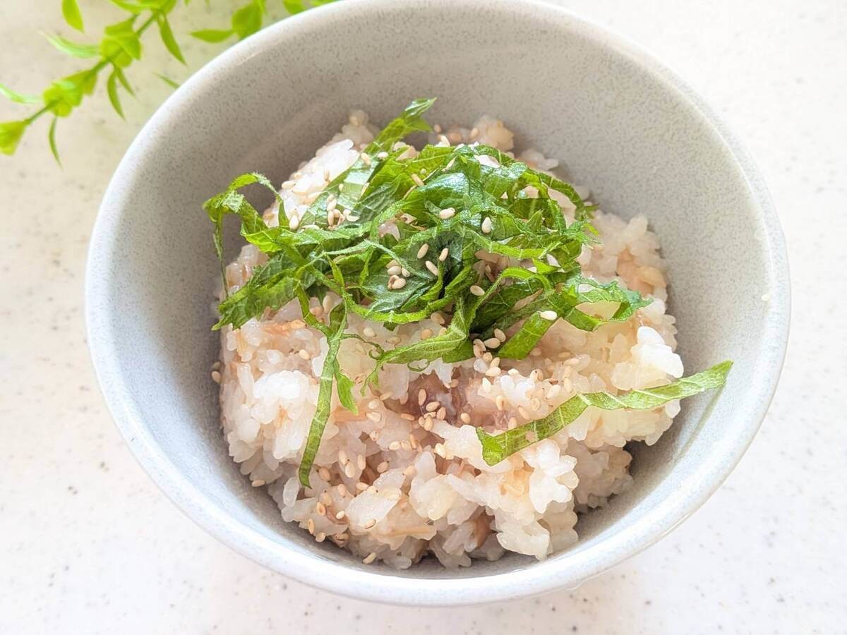 なめ茸ツナ缶の簡単釜飯